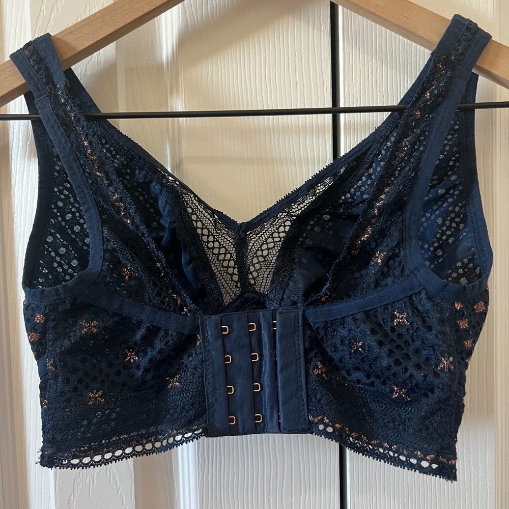 Zara Navy with Gold Bralette | Bravissimo - Picture 3 of 6
